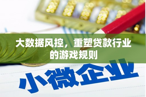 锡林郭勒盟大数据风控，重塑贷款行业的游戏规则