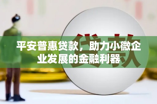 锡林郭勒盟平安普惠贷款，助力小微企业发展的金融利器