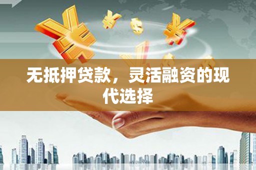 锡林郭勒盟无抵押贷款，灵活融资的现代选择