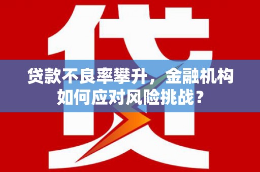 锡林郭勒盟贷款不良率攀升，金融机构如何应对风险挑战？
