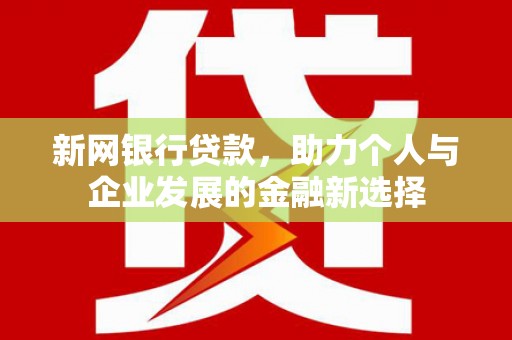 锡林郭勒盟新网银行贷款，助力个人与企业发展的金融新选择