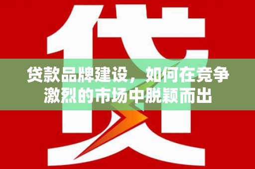 锡林郭勒盟贷款品牌建设，如何在竞争激烈的市场中脱颖而出