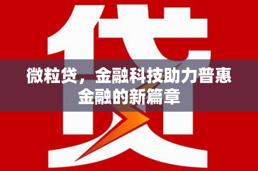 锡林郭勒盟微粒贷，金融科技助力普惠金融的新篇章