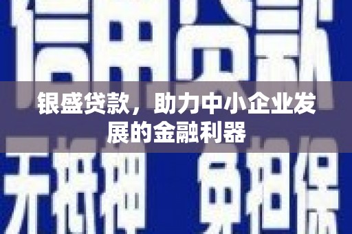 锡林郭勒盟银盛贷款，助力中小企业发展的金融利器
