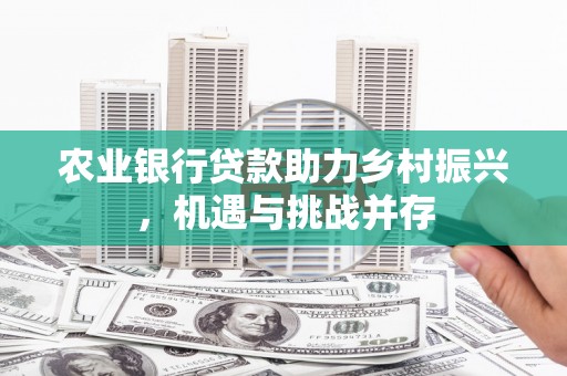锡林郭勒盟农业银行贷款助力乡村振兴，机遇与挑战并存