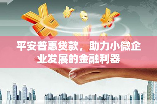 锡林郭勒盟平安普惠贷款，助力小微企业发展的金融利器