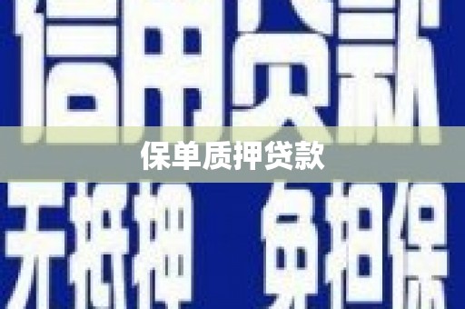 锡林郭勒盟保单质押贷款