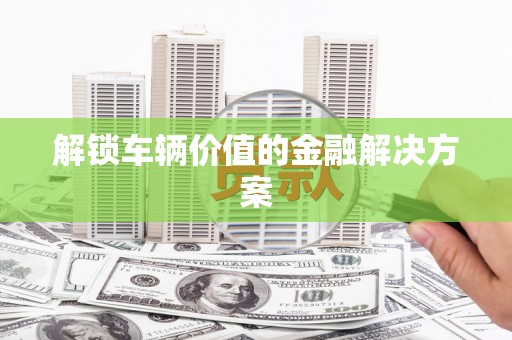 锡林郭勒盟解锁车辆价值的金融解决方案