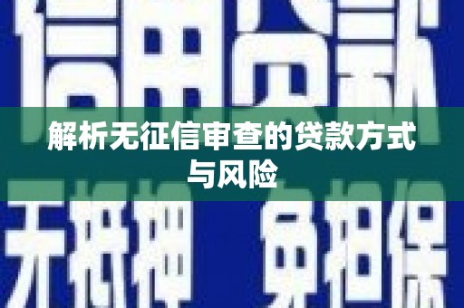 锡林郭勒盟解析无征信审查的贷款方式与风险
